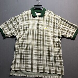 Vtg Augusta National Golf Shop Slazenger Polo Shirt Mens XXL checkered Masters